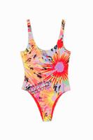 Body met kleurenprint - RED - M