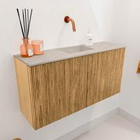 Toiletmeubel Mondiaz Joya Dlux | 80 cm | Meubelkleur Oak | Faye wastafel Opalo Wasbak Midden | Zonder kraangat(en) Toiletmeubel Mondiaz Joya Dlux | 80 cm | Meubelkleur Oak | Faye wastafel Opalo Wasbak Midden | Zonder kraangat(en)