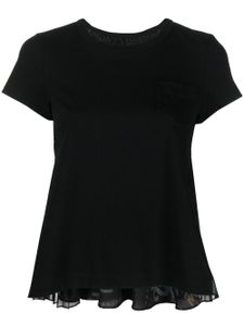 sacai t-shirt à encolure ronde - Noir