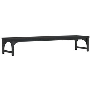 vidaXL Monitorstandaard 85x23x15,5 cm bewerkt hout zwart