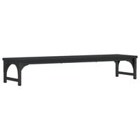 vidaXL Monitorstandaard 85x23x15,5 cm bewerkt hout zwart