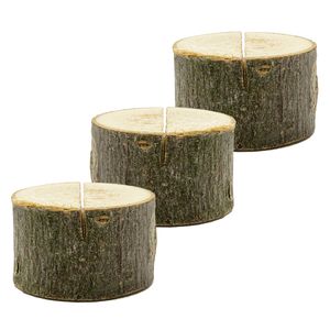 Naamkaart/plaatskaart houders - boomschijf - Bruiloft - 12x stuks - 3-4 cm - hout