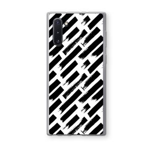 Zwarte vegen: Samsung Galaxy Note 10 Transparant Hoesje