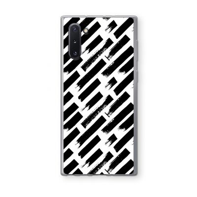 Zwarte vegen: Samsung Galaxy Note 10 Transparant Hoesje