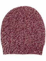 Brunello Cucinelli bonnet en maille nervurée - Rouge