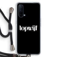 Topwijf Zwart: OnePlus Nord CE 5G Transparant Hoesje met koord