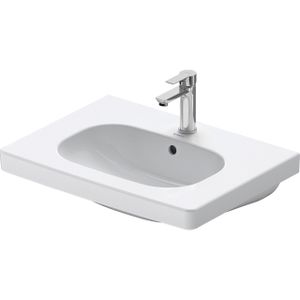 Duravit D-code wastafel 65x48cm 1 kraangat met overloop wit 03426500002