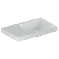 Geberit iCon Light fontein 53x31 cm, zonder kraangat, zonder overloop aflegvlak links, met KeraTect, wit - thumbnail