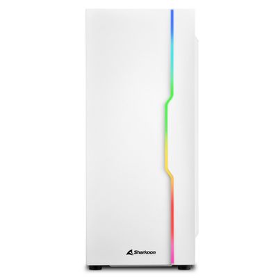 Sharkoon RGB Slider tower behuizing 3x USB-A | RGB | Tempered Glass