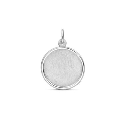Gerhodineerd 925 Zilveren Graveerhanger - 22mm Hoog, Poli/IJsmat Afwerking | Personaliseerbaar Sieraad