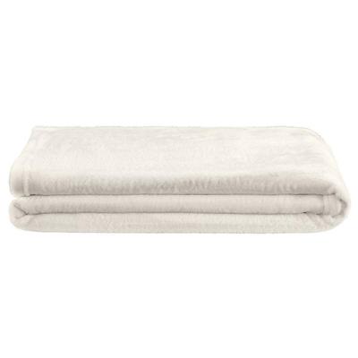 Leen Bakker - Plaid Anouk - Off-white - 150x220 Cm - Polyester/Fleece - Wit