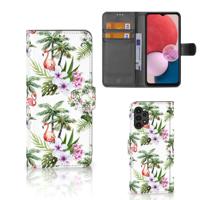 Samsung Galaxy A13 (4G) | Telefoonhoesje | Met pasjeshouder | Flamingo Palms