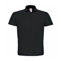 Zwart grote maten poloshirt / polo t-shirt basic van katoen voor heren - thumbnail