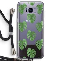 Monstera leaves: Samsung Galaxy S8 Plus Transparant Hoesje met koord Monstera leaves: Samsung Galaxy S8 Plus Transparant Hoesje met koord