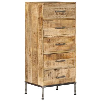 Ladekast 45x35x106 cm massief mangohout