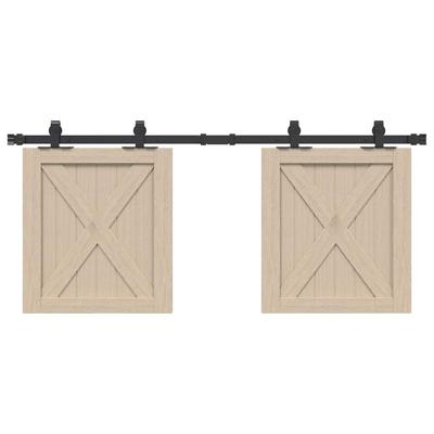 VidaXL Ophangset voor schuifdeur 122 cm koolstofstaal
