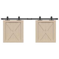 VidaXL Ophangset voor schuifdeur 122 cm koolstofstaal