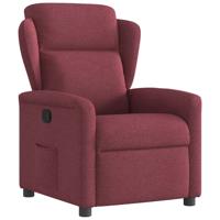 Fauteuil verstelbaar stof wijnrood