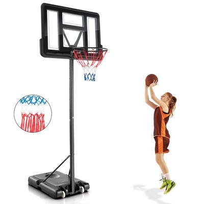 Basketbalstandaard 130-305 cm In Hoogte Verstelbaar Basketbalkorf met Standaard en 2 Wielen voor Kinderen Volwassenen