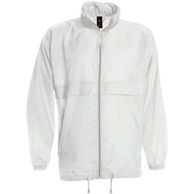 B&C Regenjas - kinderen - wit - sirocco windjas - nylon