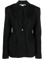 Stella McCartney blazer en jacquard à simple boutonnage - Noir - thumbnail