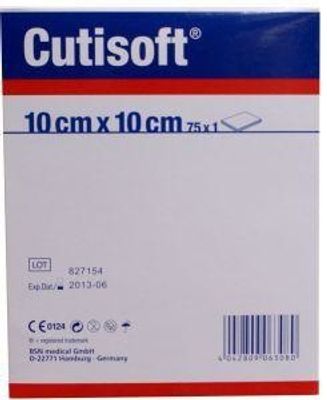 Cutisoft Vliescompressen steriel 10 x 10cm 6 laags (75 st)