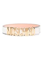 Moschino ceinture en cuir à logo - Tons neutres