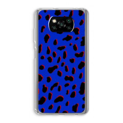 Blue Leopard: Xiaomi Poco X3 Pro Transparant Hoesje