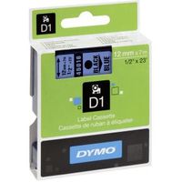 Dymo D1 Tape Cassette 12 mm x 7m zwart op blauw 45016