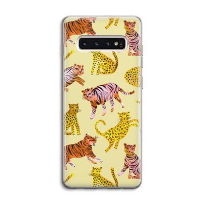 Cute Tigers and Leopards: Samsung Galaxy S10 4G Transparant Hoesje