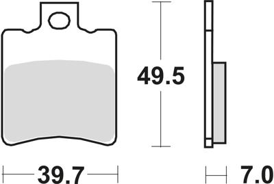 TRW remblokken "mcb 696 brake pad mcb 696 organic standard