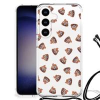 Doorzichtige Silicone Hoesje voor Samsung Galaxy S24 Poep Emojis