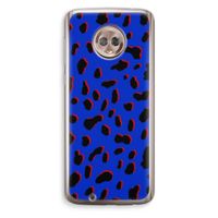 Blue Leopard: Motorola Moto G6 Transparant Hoesje