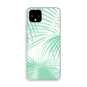 Palmbladeren: Pixel 4 Transparant Hoesje
