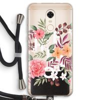 Hello in flowers: Xiaomi Redmi 5 Transparant Hoesje met koord