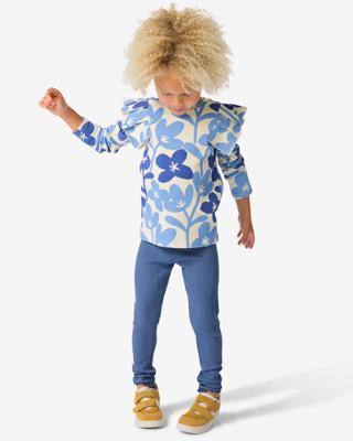 HEMA Kinderleggings Rib Effen - 2 Stuks Blauw (blauw)