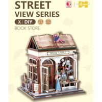 PlayfulMario Boekenwinkel - Bookstore met verlichting Houten Modelbouw Creatief & Educatief