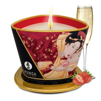 Shunga Massagekaars - Aardbei Sprankelende Wijn - 5.7 oz / 170 ml