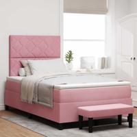 Boxspring bed met matras Roze 120 x 190 cm Fluweel