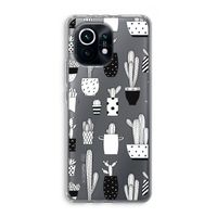 Cactusmotief: Xiaomi Mi 11 Transparant Hoesje