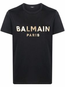 Balmain t-shirt à logo imprimé - Noir