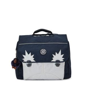 Kipling Iniko Medium Schoolbag-True Blue Grey