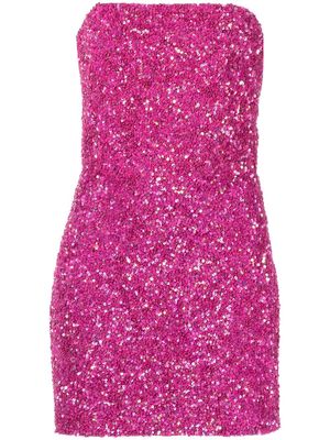 Retrofete robe courte Heather à sequins - Rose