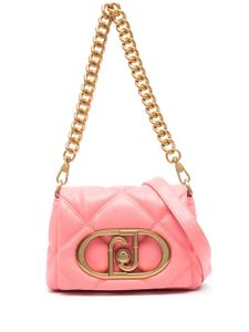 LIU JO logo-plaque quilted crossbody bag - Rose