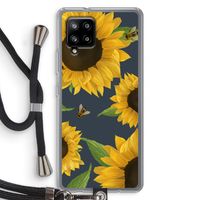Sunflower and bees: Samsung Galaxy A42 5G Transparant Hoesje met koord
