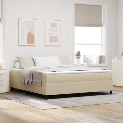 Boxspring bed Grijs groen 180 x 200 cm Katoenen stof