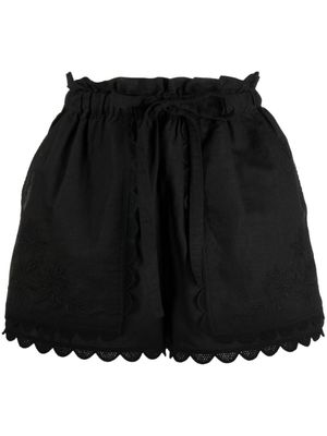 Ulla Johnson short Nellie à design brodé - Noir