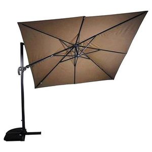 Zweefparasol VirgoFlex Taupe 300 x 300 cm - inclusief zware parasolvoet