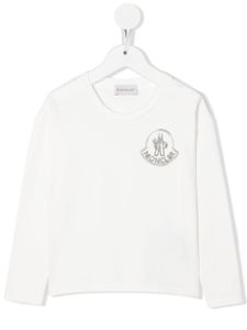 Moncler Enfant t-shirt à logo imprimé - Blanc