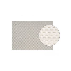 10x stuks placemats met geweven print wit 45 x 30 cm